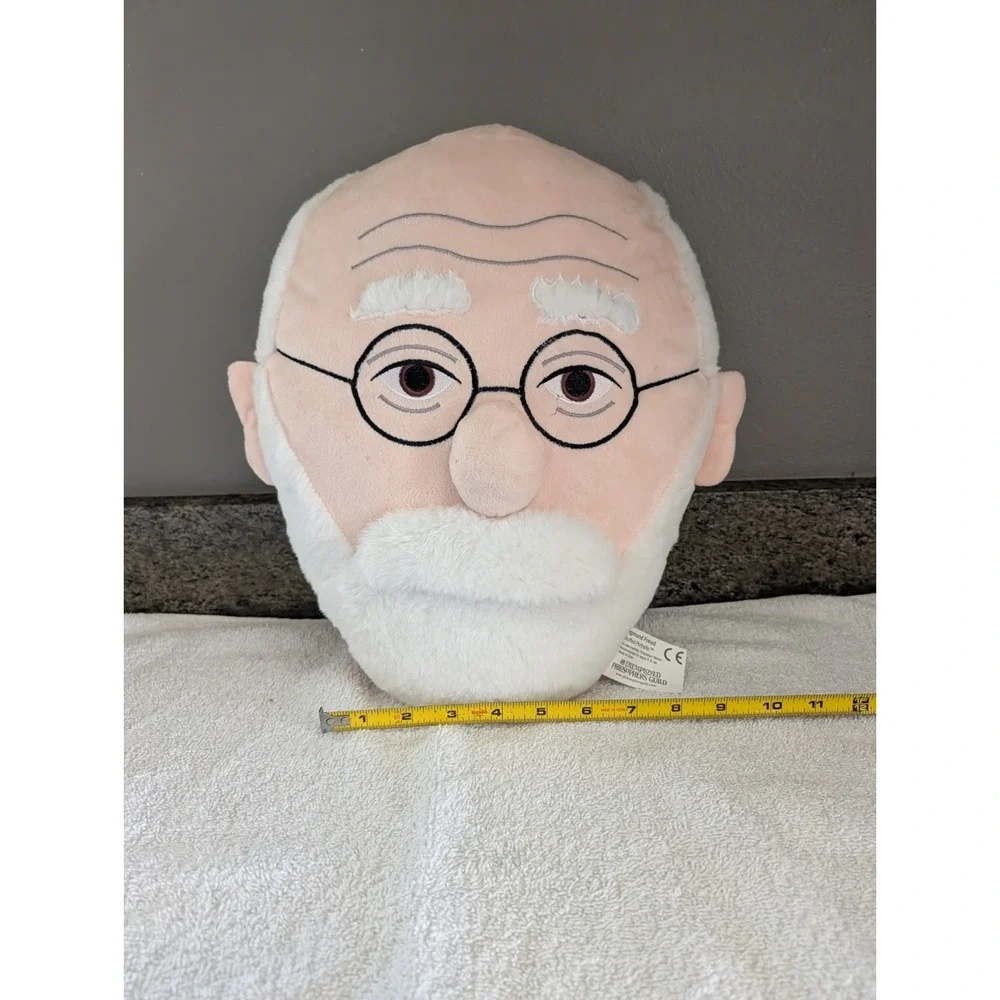 The Unemployed Philosophy Guild Sigmund Freud Pillow Stuffed Portrait Face Man